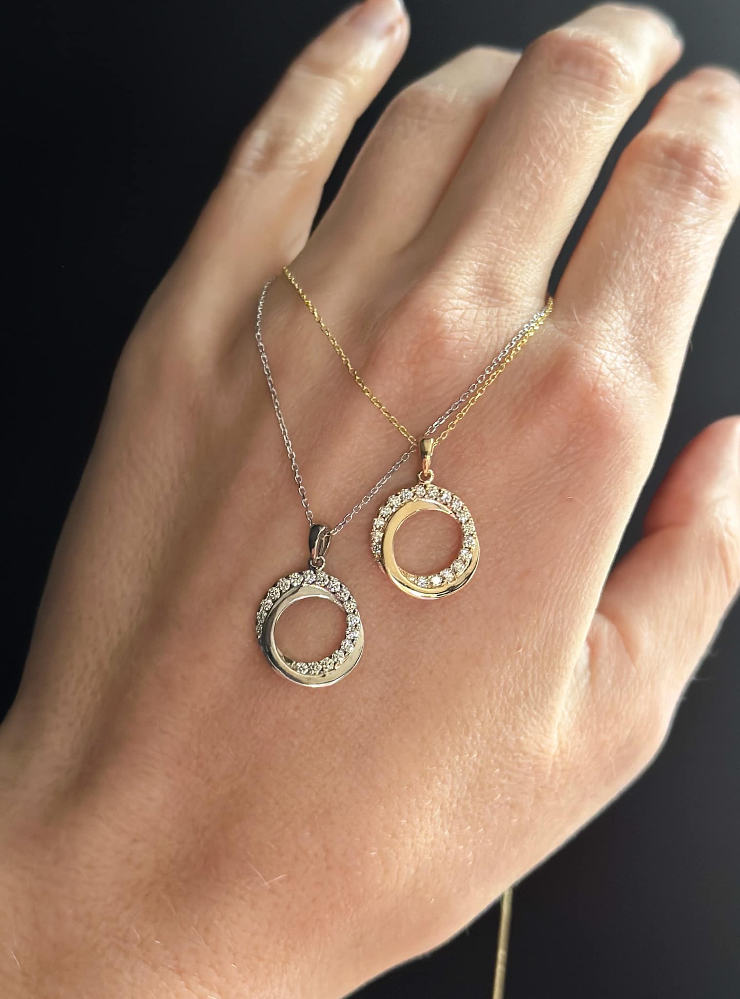 Shop, Buy, and Save on Optima Double Circle Diamond Necklace at GemFind  Express
